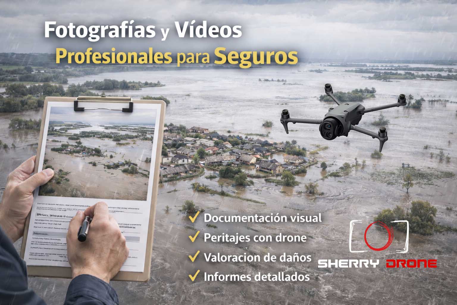 Fotografías y vídeos profesionales para seguros con drone